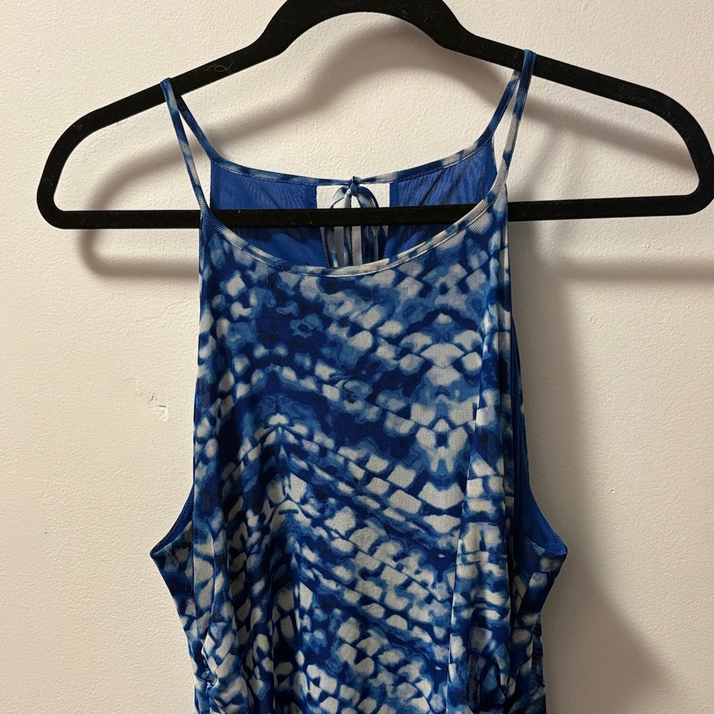 Nine West Elegant Blue Patterned Fully Lined Wome… - image 1